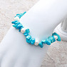 Turquoise bracelet chopped with pearls