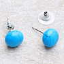 Turquoise stud earrings with a large bead