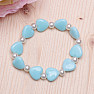 Children's bracelet made of turquoise hearts with pearls