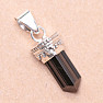 Tourmaline skoryl crystal pendant silver Ag 925 LOT6