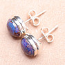 Turquoise purple earrings silver Ag 925 U4325