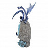 Statuette of a shining cobalt dragon guardian