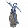 Statuette of a shining cobalt dragon guardian