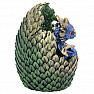 Statuette of a blue dragon in an egg