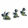 Set of dragon figurines Triple Trouble