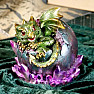 Statuette shining emerald dragon