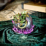 Statuette shining emerald dragon