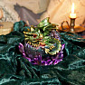 Statuette shining emerald dragon