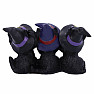 Statuette of three Wise Black Cats