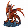 Statuette orange dragon Guardian