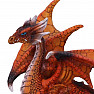 Statuette orange dragon Guardian