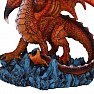 Statuette orange dragon Guardian