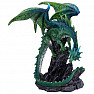 Statuette of the Emerald Dragon on a cliff