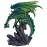 Statuette of the Emerald Dragon on a cliff