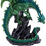 Statuette of the Emerald Dragon on a cliff