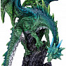 Statuette of the Emerald Dragon on a cliff