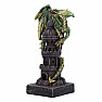 Dragon figurine Guardian of the tower green