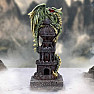 Dragon figurine Guardian of the tower green