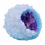 Glowing figurine Purple dragon in a geode nest