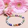 Cheerful fashion bracelet made of colorful ulexites