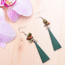 Unakit fashion earrings with stones and wood