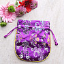 Purple brocade bag 11.5 x 13 cm