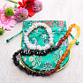 Green brocade bag 11.5 x 13 cm