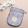 Gray satin bag 12.5x15 cm