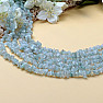 Aquamarine necklace chopped five rows