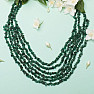 Aventurine green necklace chopped five rows