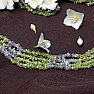 Olivine and labradorite necklace chopped four rows