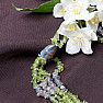 Olivine and labradorite necklace chopped four rows