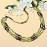 Olivine and sable necklace with four rows