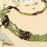 Olivine and sable necklace with four rows