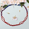 Lapis lazuli and red onyx cut bead necklace