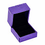 Purple velvet gift box for rings 6 x 6 cm