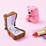 Velvet gift box Pink teddy bear