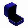 Blue velvet gift box for rings 4.9 x 5.4 cm