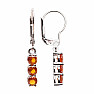 Silver earrings with cut orange kyanites Ag 925 014969 ORK