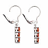 Silver earrings with cut orange kyanites Ag 925 014969 ORK