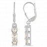 Silver earrings with cut morganites Ag 925 014969 MG