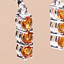 Silver earrings with cut Madeira citrine Ag 925 014969 MCT