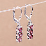 Silver earrings with cut rhodolites Ag 925 014969 RH