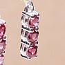 Silver earrings with cut rhodolites Ag 925 014969 RH