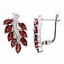 Silver earrings with cut garnets and zircons Ag 925 016771 GT