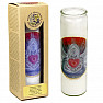 Large candle in glass Angel of love with a heart with the scent of myrrh and incense