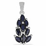 Silver pendant with cut blue sapphires Ag 925 014252 SAF