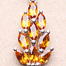 Silver pendant with cut Madeira citrine Ag 925 014252 MCT