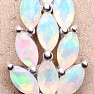 Silver pendant with cut Ethiopian opals Ag 925 014252 ETOP