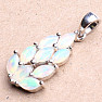 Silver pendant with cut Ethiopian opals Ag 925 014252 ETOP